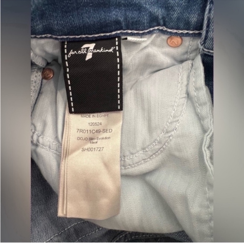 7 For All Mankind Dojo Original Jeans Women's Flare Leg Trousers NWT Size 24 - Picture 5 of 6